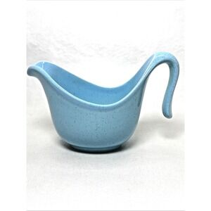 Vintage MCM Cream Sauce Gravy Boat Turquoise Pebbleford Taylor Smith Taylor